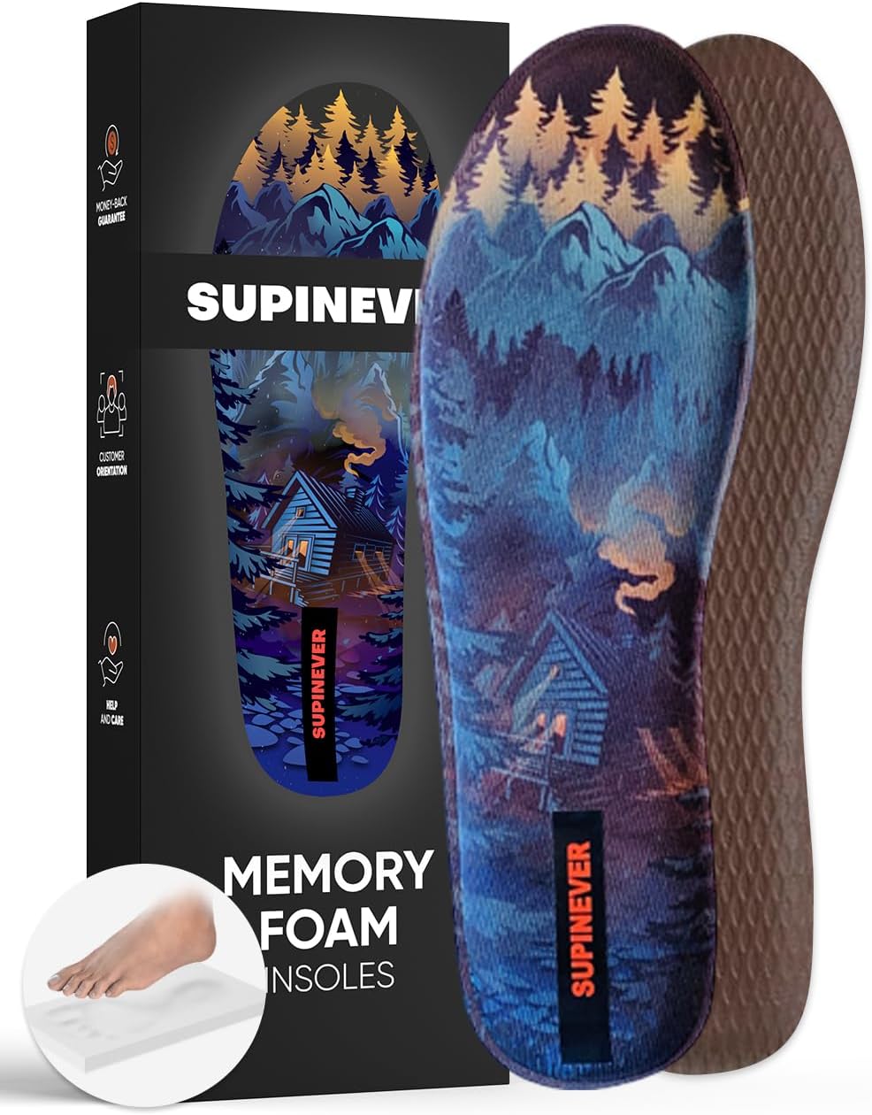 Memory Foam Insoles - Customized Comfort - Shock Absorbing for Foot Pain Relief - Breathable - Replacement Shoe Inserts for Men and Women Work Boot, Sneakers (Men 16 - Women 17)