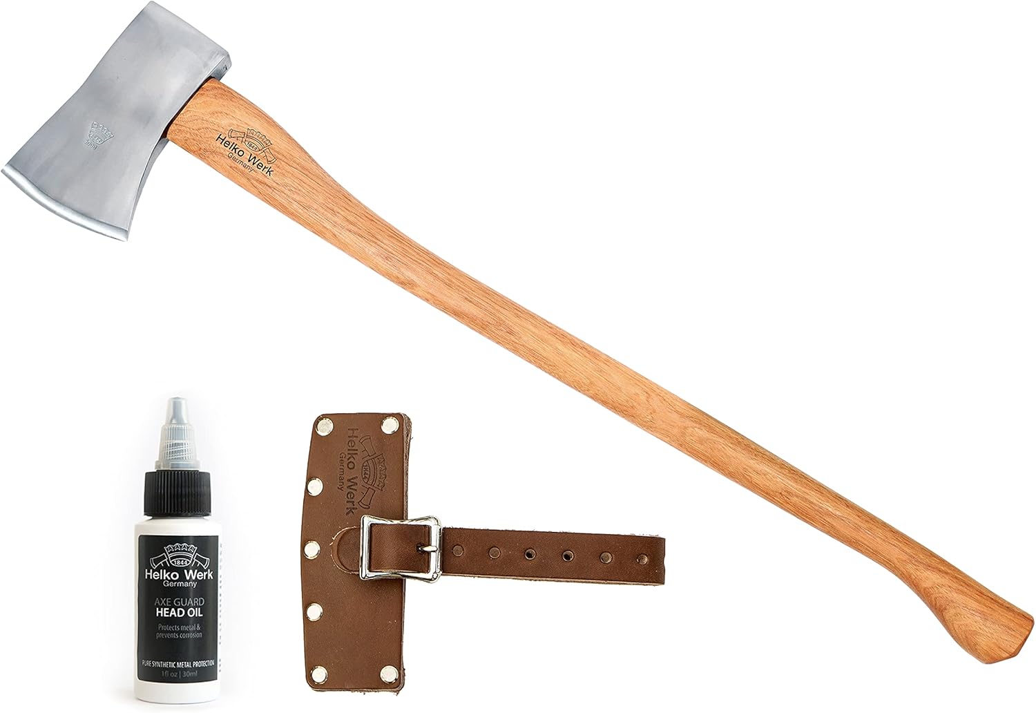 1844 Helko Werk Germany Classic Expedition - 4.5lb Felling Axe - Made in Germany Large Felling Axe for Heavy Duty Felling Trees, Cutting Wood and Timber - Head 4.5lb, Handle 35in. (Expedition) #10497