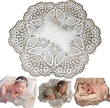 Zeroest Newborn Photography Props, Photo Prop Crochet Rug Newborn Photography Wrap Props Baby Layer Basket Filler 2 PCS