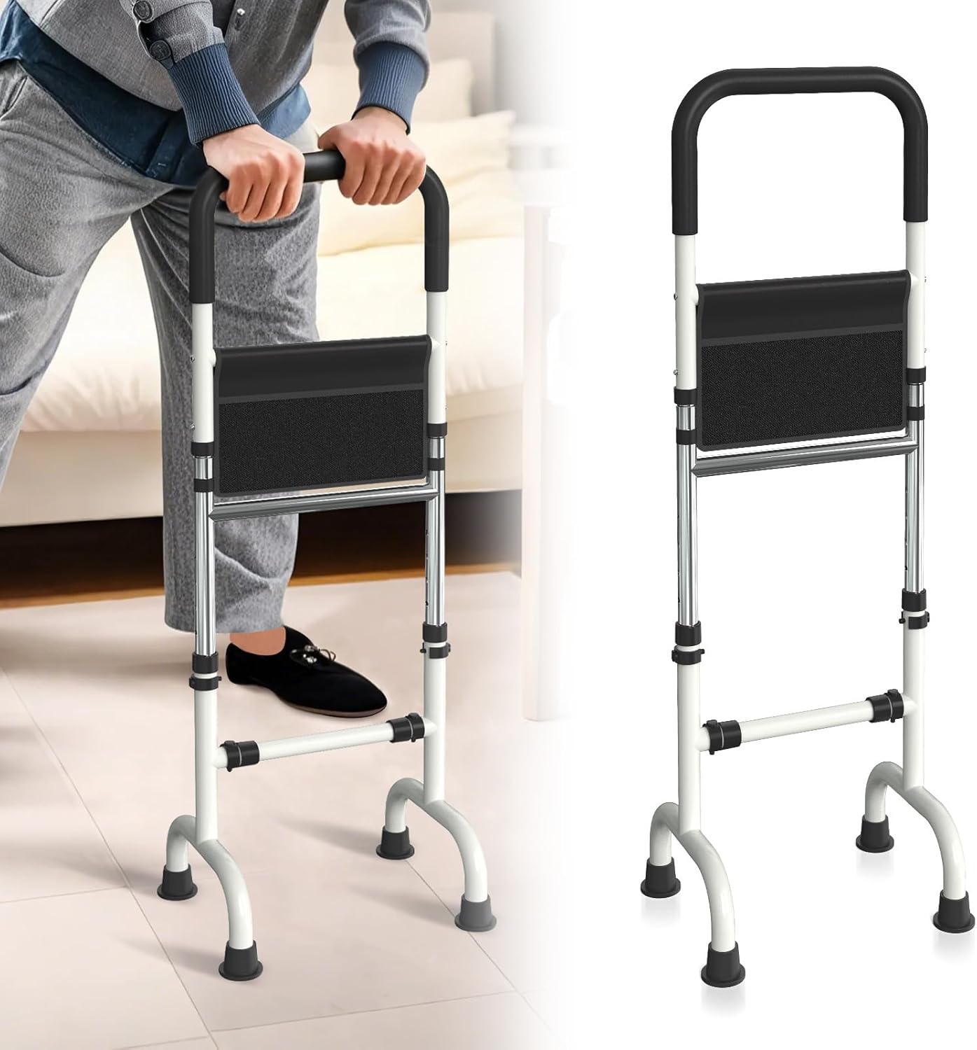 Hip Knee Surgery Recovery Aid Walking Cane Standing Aids and Supports, Adjustable Cane Stand Assist Aid for Elderly up to 400lb Heigh