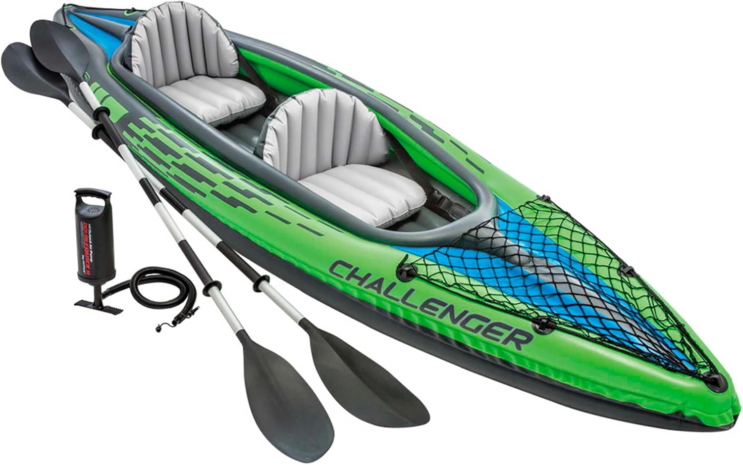 Intex Challenger Kayak, Inflatable Kayak Set with Aluminum Oars and High Output Air-Pump