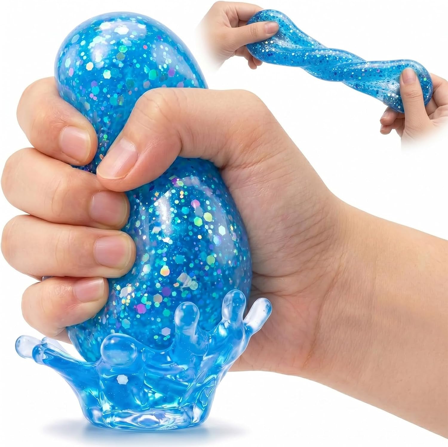 Dream Stress Drop Silicone Squishy Stress Balls Stress Relief Fidget Sensory Toy Portable Anxiety Relief Squeeze Toy for Relaxation Boys Girls Home Office Classroom