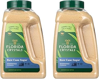 Florida Crystals Raw Cane Sugar, 48 oz (3 lb) Jug (Pack of 2)