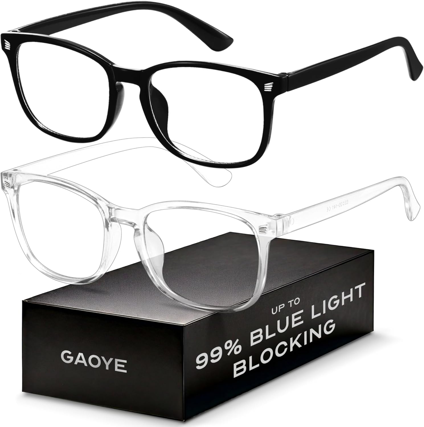 Blue Light Blocking Glasses - Fashion Square Eyeglasses, Anti UV Ray Computer Gaming Glasses Blue Blockers for Women/Men