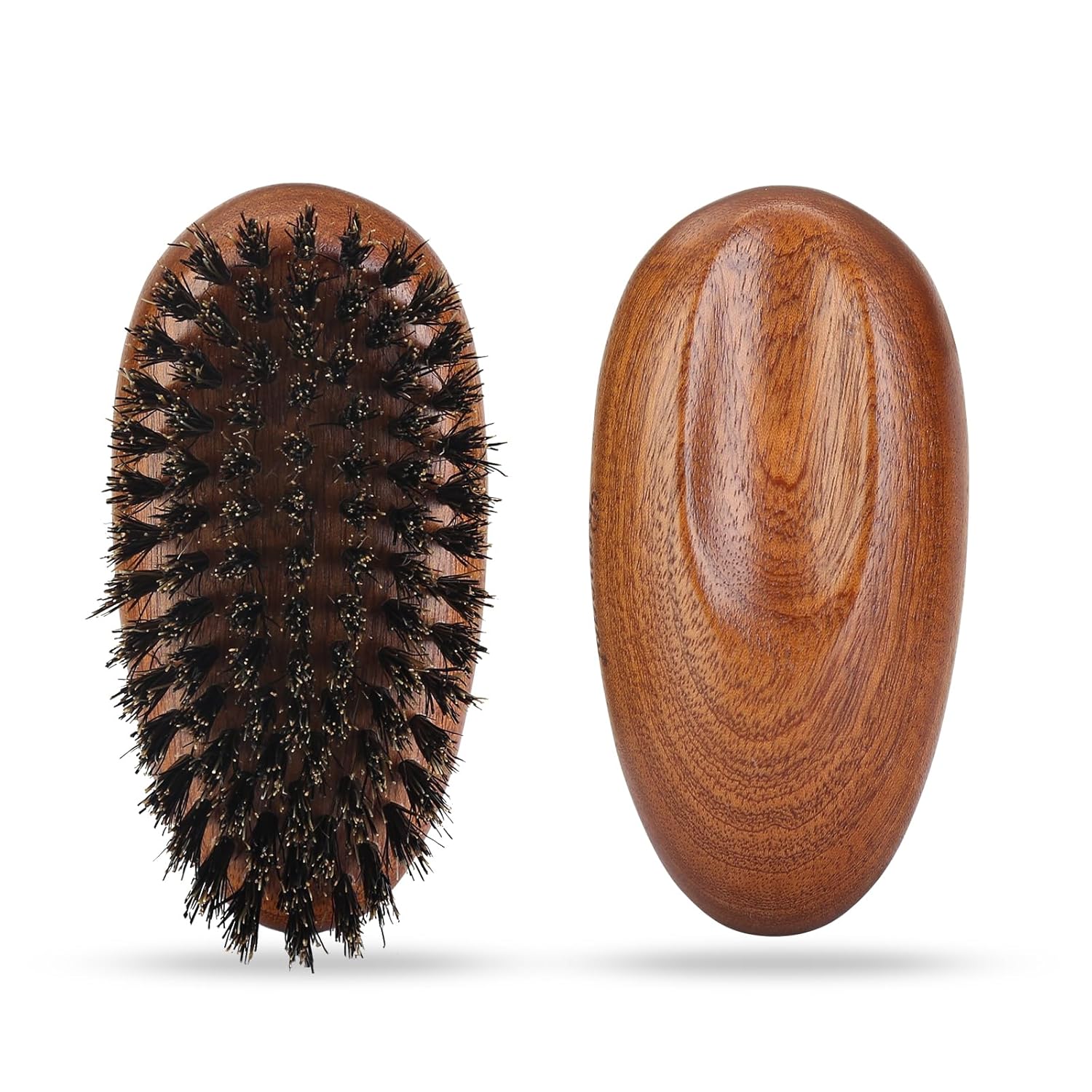 Beard Brush, 100% Pure Boar Bristle, Ergonomic Design with Sapele Wood Handle - Men's Beard & Mustache Care