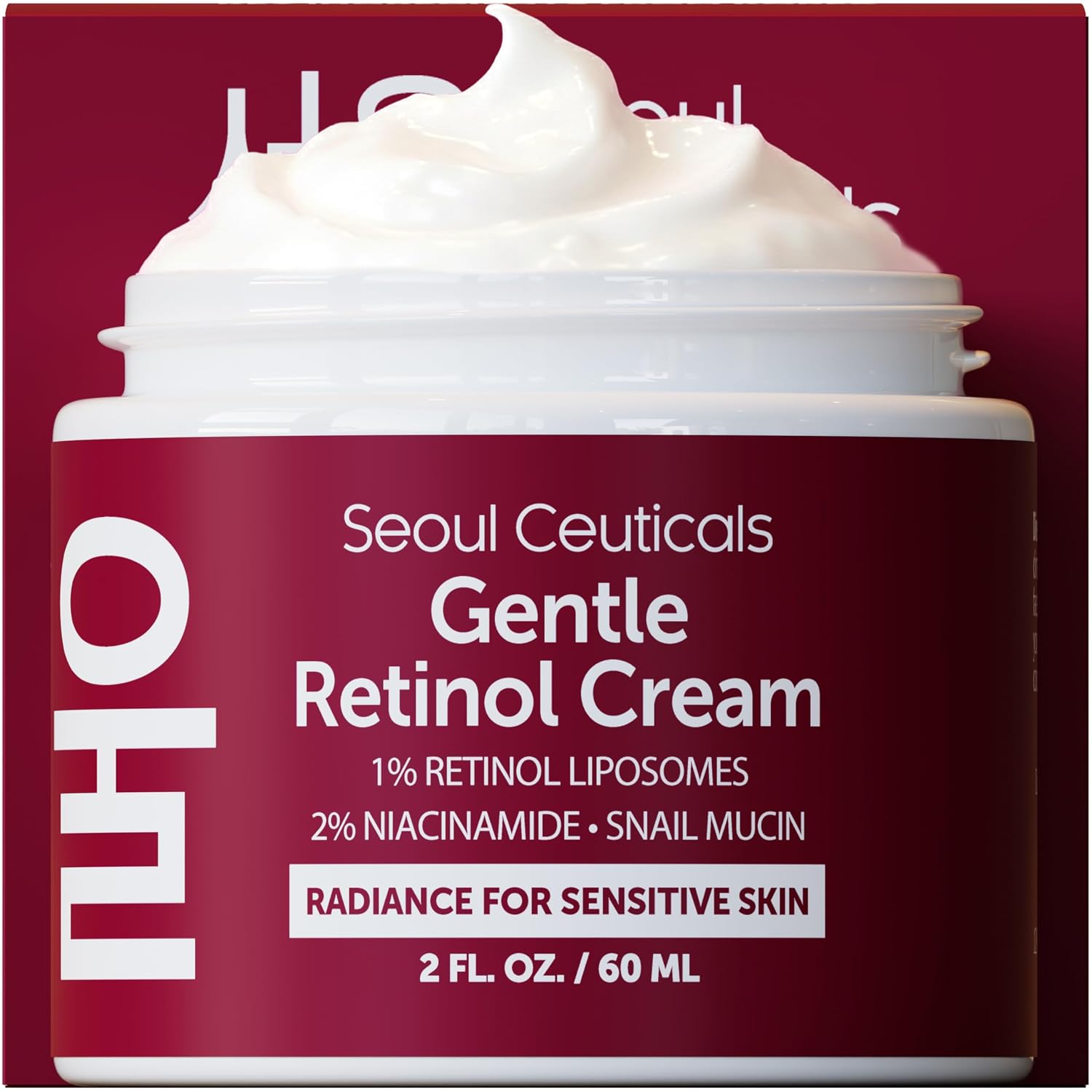 SeoulCeuticals 1% Korean Retinol Night Cream 97.5% Snail Mucin 2oz