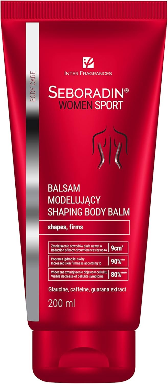 Seboradin Women's Sport Modelling Balm, Anti-Cellulite with Caffeine & Glaucine, Firms & Smooths Skin, Reduces Body Circumference, All Skin Types & Sensitive, 200 ml