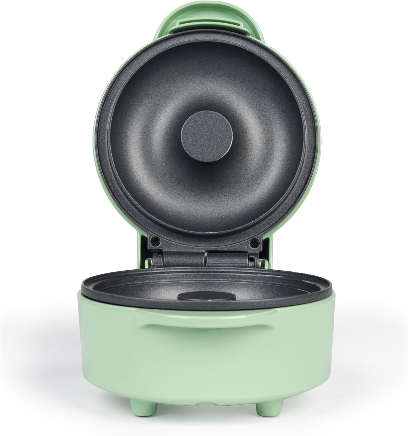 Giles & Posner Doughnut Maker – Single Large Donut Machine, PFAS-Free Non-Stick Coating, Easy Clean, 12.5 cm Plate Size, Indicator Lights, Sweet Treats, Cool Touch Handle, Sorbet Green, 550 W