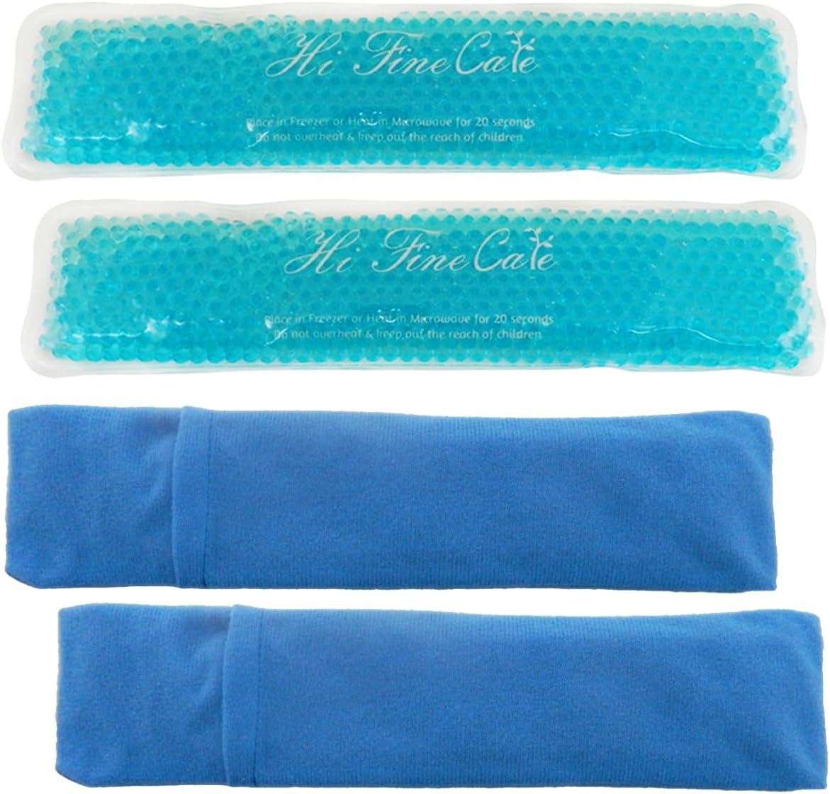 Perineal Cooling Pad, Postpartum Cold Packs Gel Bead Ice Pack Cold Therapy for Women After Pregnancy and Delivery, Gift for New Mom, 2 Ice Pack and 2 Cover (Blue)