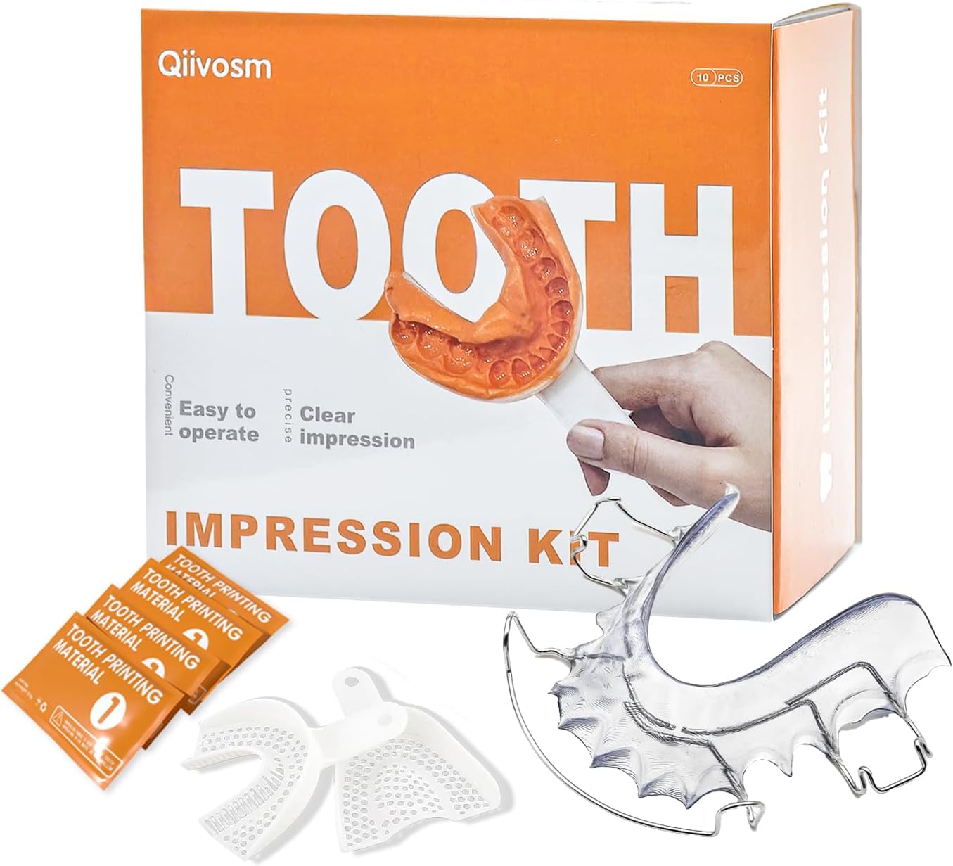 Hawley Dental Retainers, Custom Guard for Upper and Lower Teeth (Clear)