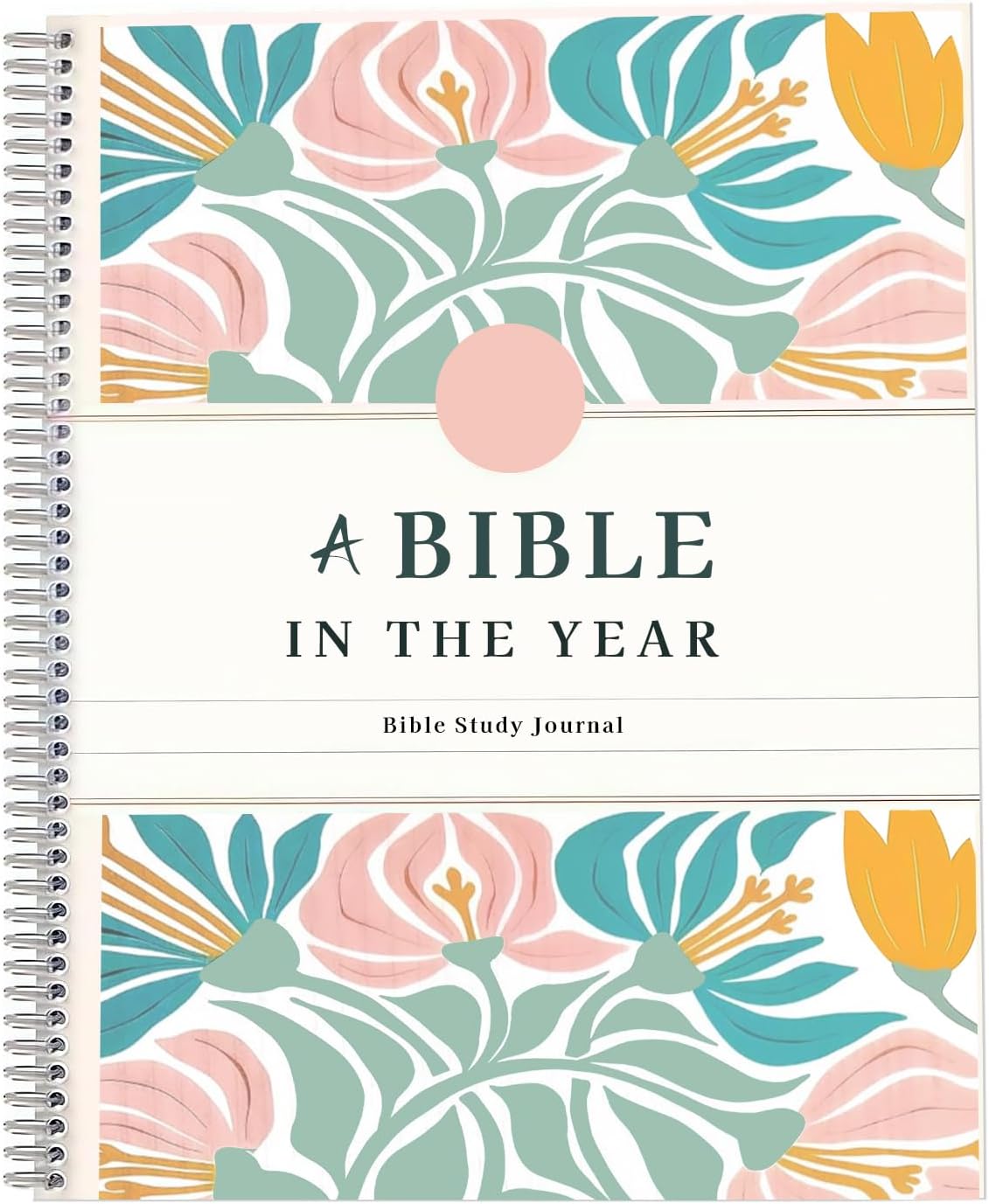 The Bible in A Year: A 52-Week Study Through Gods Word - Spiral Bible Study Guide 52 Week Women's Bible Study Plan - A Beautiful Year in The Bible for Women (A4)