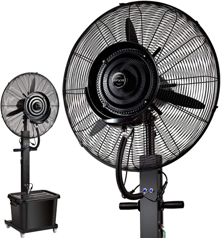 Atomizing Fan Industrial Spray Fan Floor Fan Atomizing Fan Commercial Outdoor Water Mist Cooling Humidification High Power(Height 180cm) (Height 165cm)