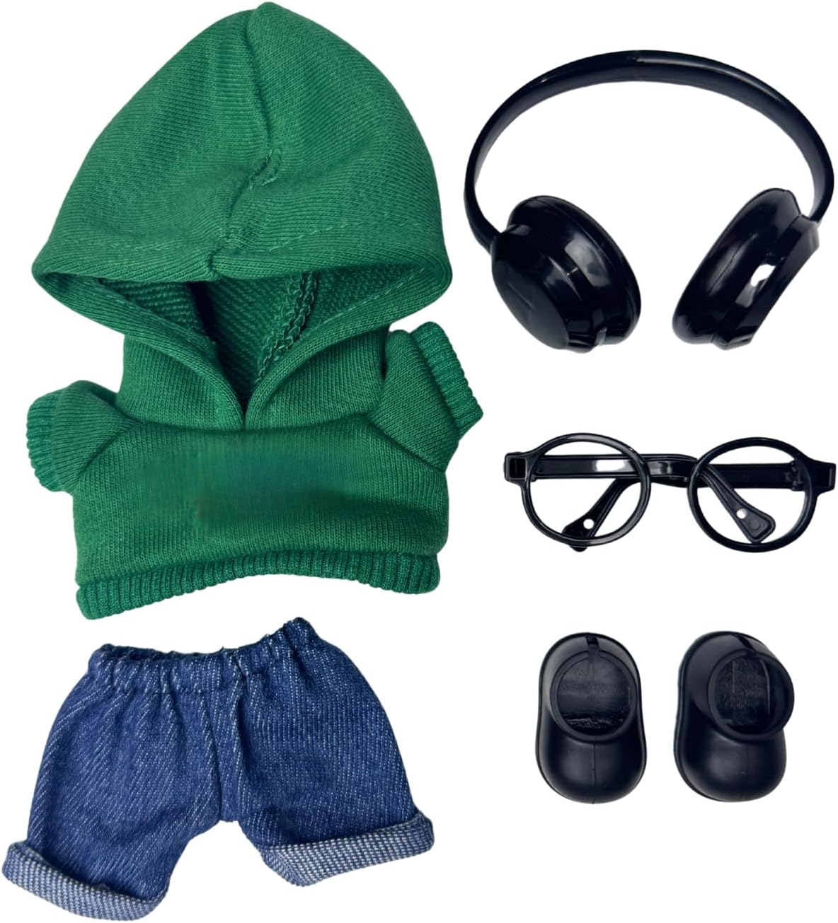 Clothes for Labubu((Doll Not Included)，Trendy Clothing & Accessory Sets for Labubu 15cm/17cm Doll ，Cute Clothe for Labubu Dress up Unique Style(Cool-2)
