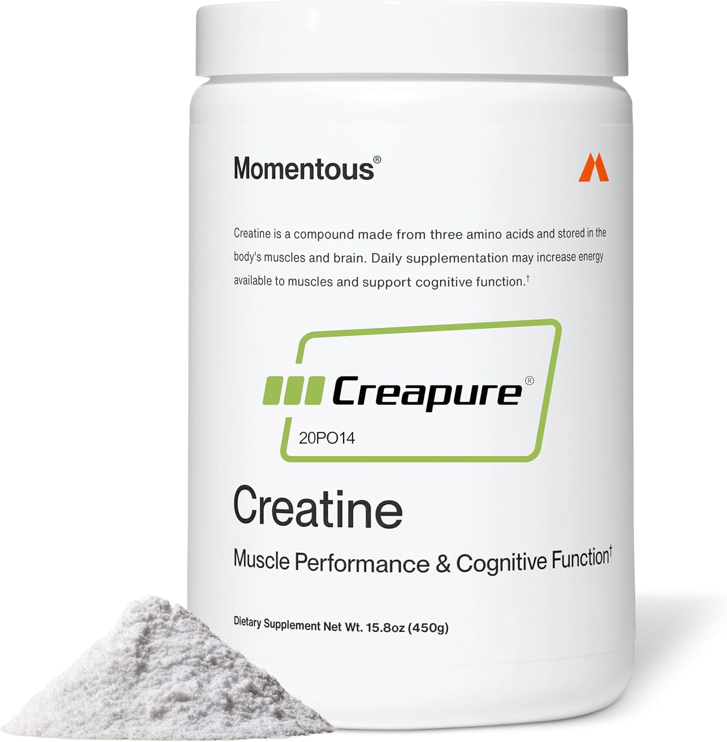 Momentous Creatine Monohydrate Powder - Creapure Creatine Powder - Supports Strength, Lean Muscle, & Recovery for Men & Women - NSF Certified for Sport - 5 g per Serving - 90 Servings