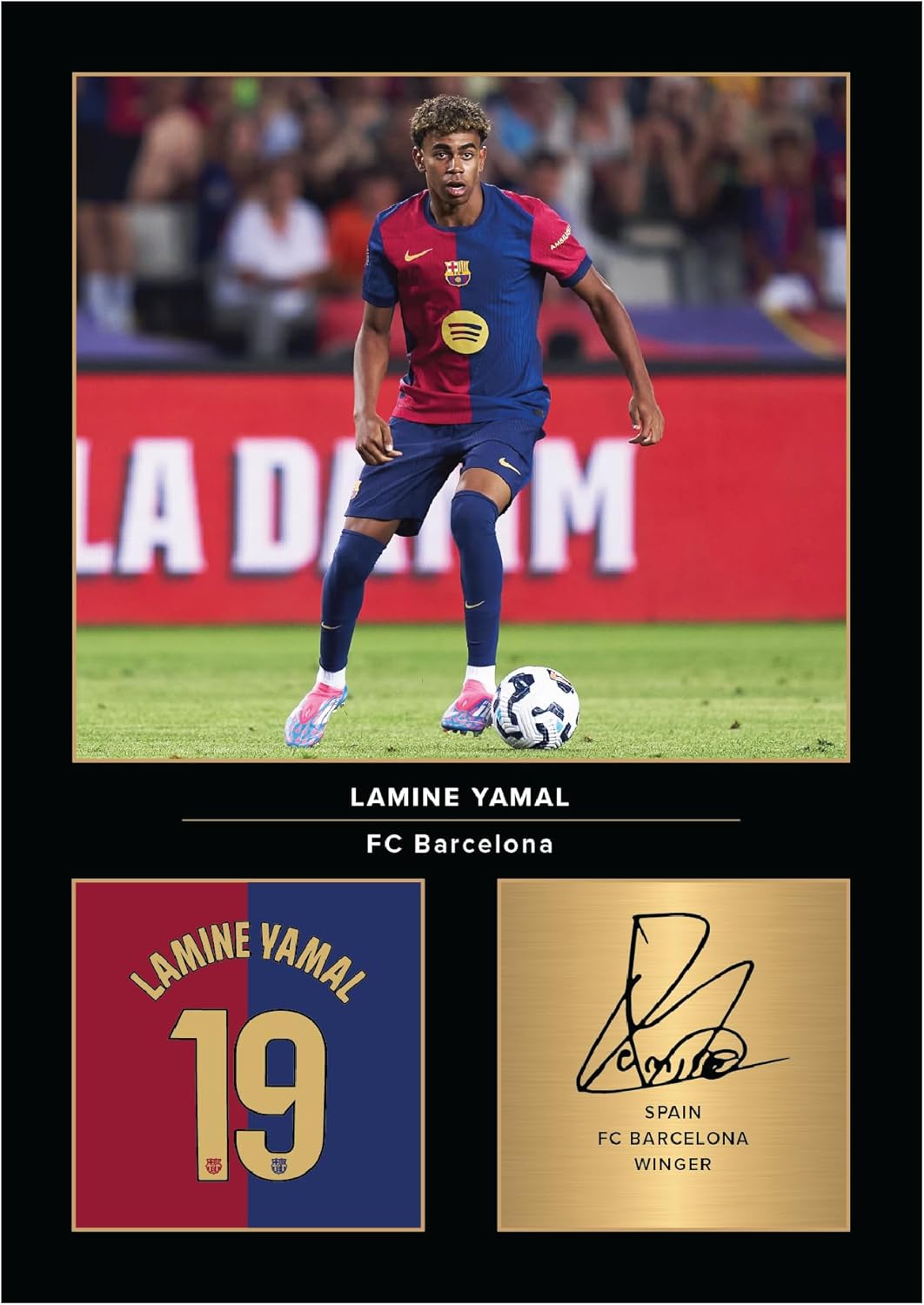 Icons Wall Art Lamine Yamal Barcelona Signed A4 Printed Photo Picture Display Gift For Barca Fans Digitally Reproduced Signature Unframed