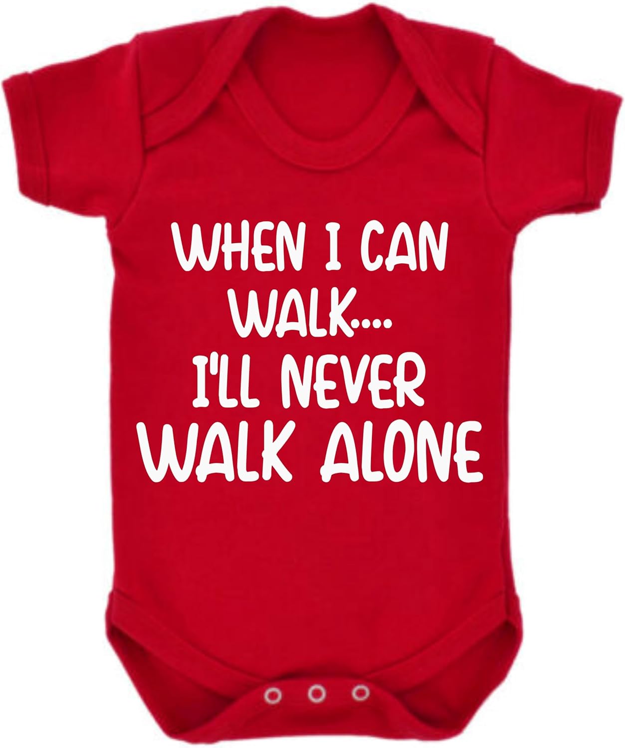 Liverpool When I can Walk I'll NeverWalk Alone Football Fan Baby Grow Vest Boy Girl Gift Romper Newborn Shower