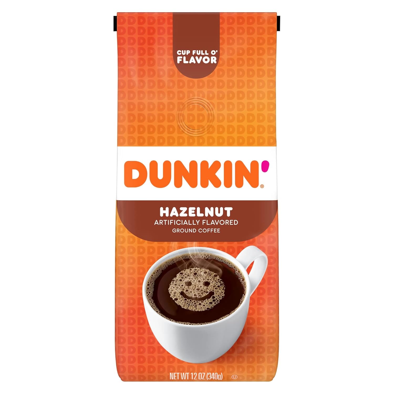 Dunkin' Hazelnut Flavored Ground Coffee, 12 Ounce