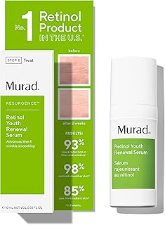 Murad Retinol Youth Renewal Serum - Fast-Acting Retinol Serum for Face and Neck - Visibly Improves Lines and Wrinkles, Skin Looks Firmer and Feels Smoother, Gentle Enough for Nightly Use