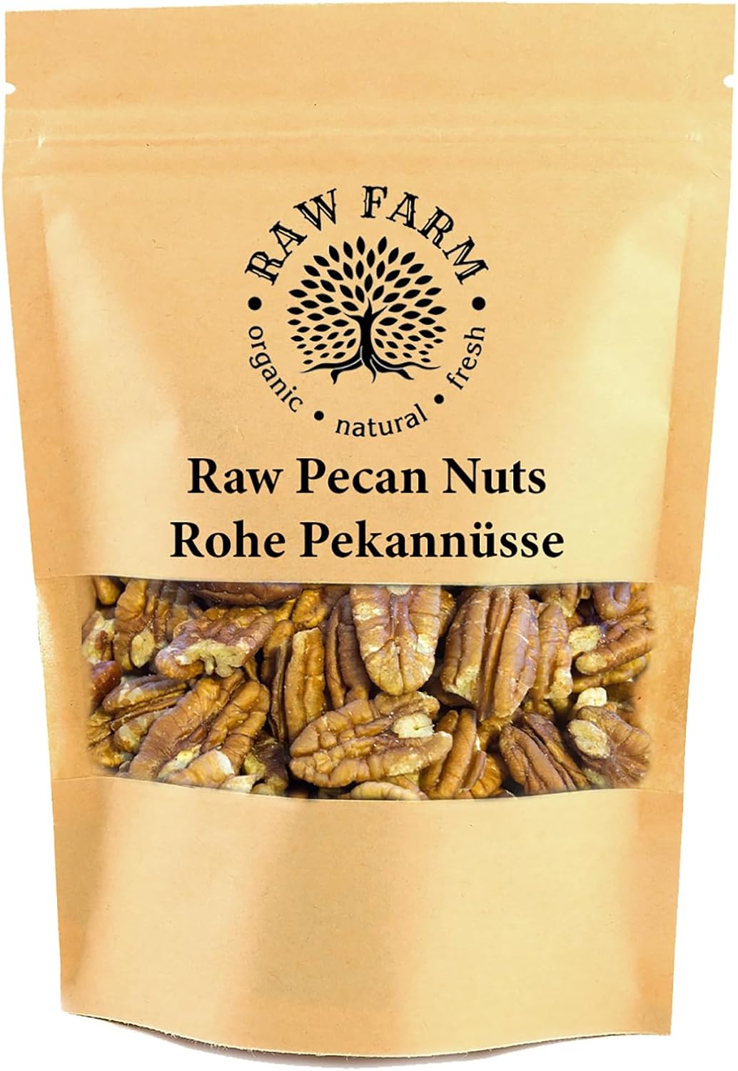 1 kg Raw Pecan Whole Nuts - Premium Quality, Natural, Gluten & Soya Free – High in Fibre & Healthy Fats – Vegan, Keto & Paleo Friendly