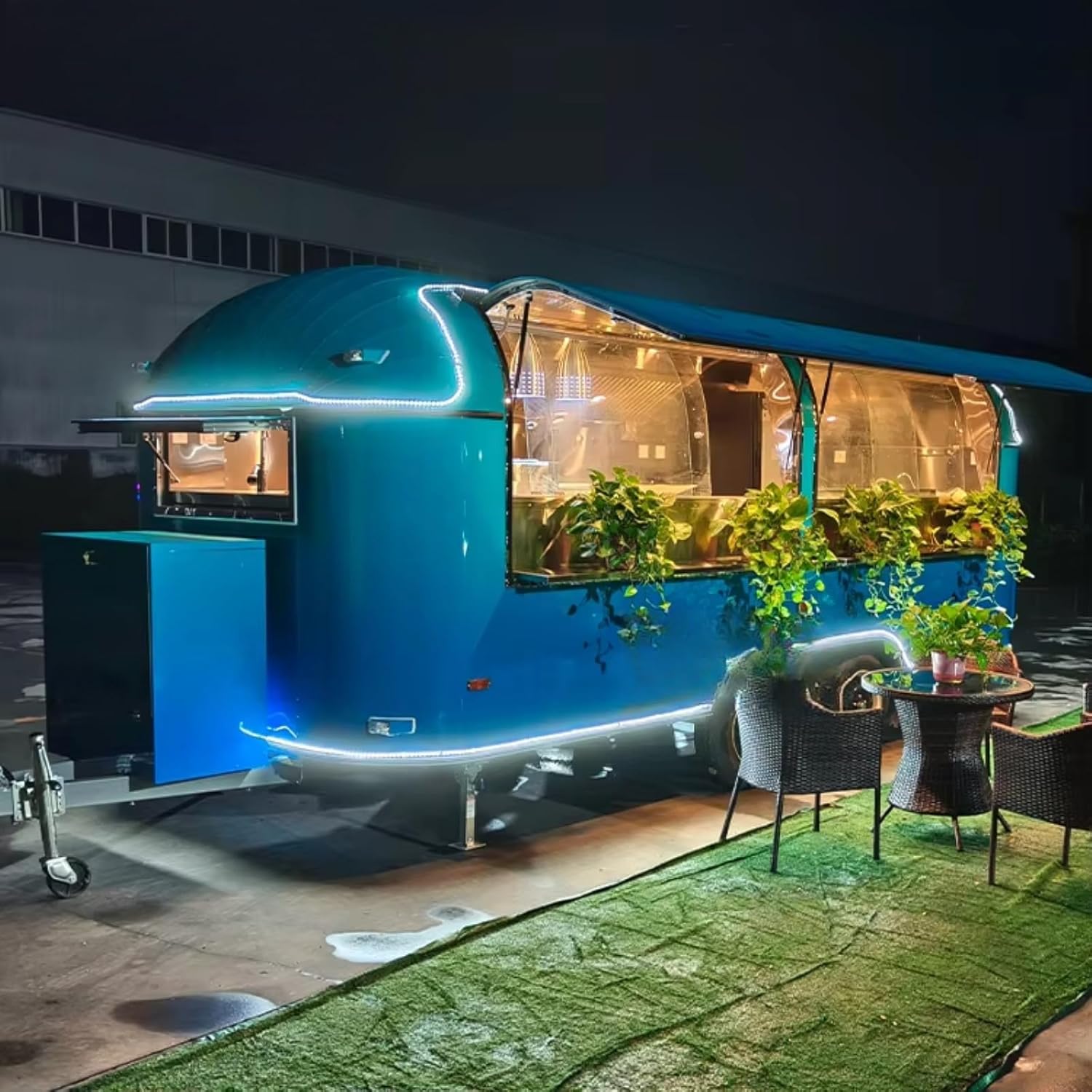 Multifunction Stainless Steel Design Food Trailer Fully Equipped Mobile Snack Food Truck with Full Kitchen Food Concession Trailers for Sale Food Truck Equipment