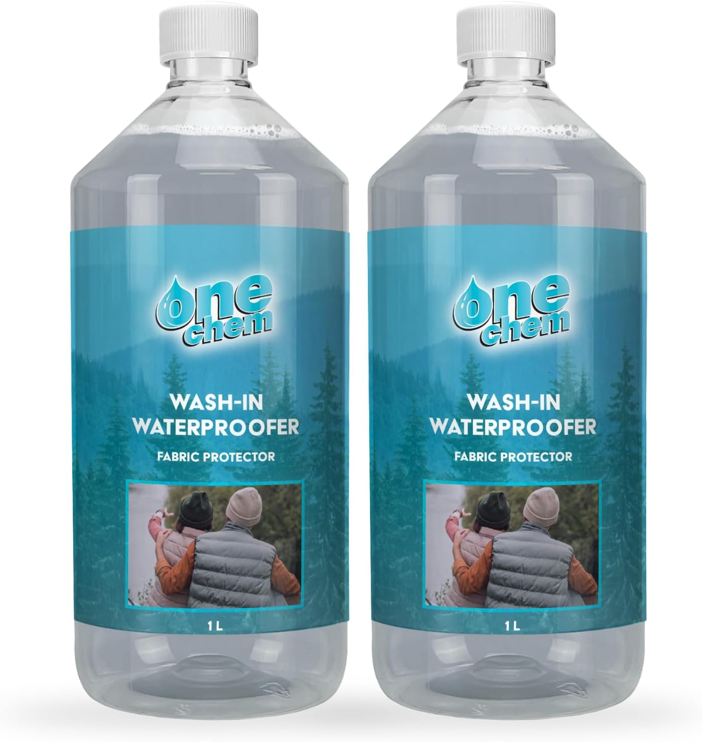 One Chem Wash-In Waterproofer 2 x 1 Litre, for Waterproof Clothing