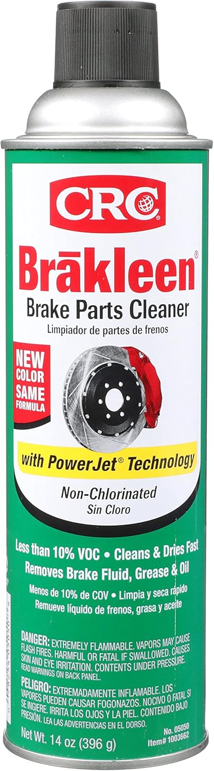 CRC (05050-12PK) Brakleen Non-Chlorinated Brake Parts Cleaner with PowerJet Technology - 14 oz., (Pack of 12)