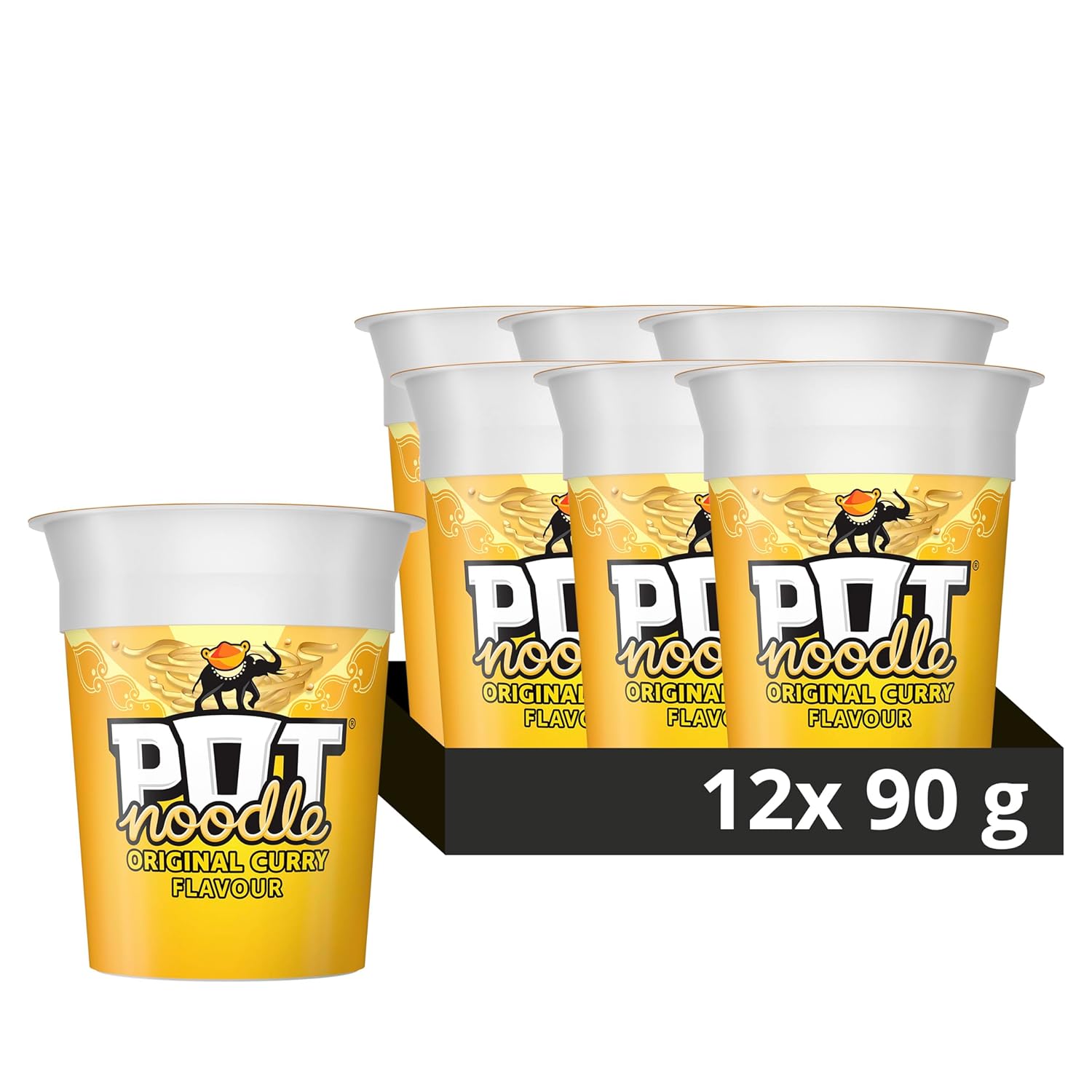 Pot Noodle Original Curry 90 G (Pack Of 12)