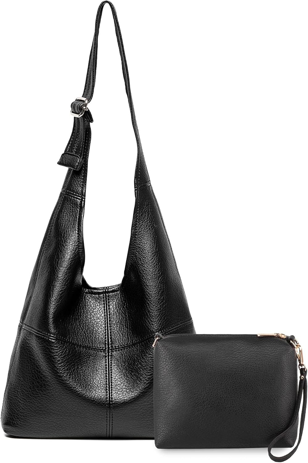 Montana West Hobo Bags Purse for Women Ultra Soft Foldable Shoulder Slouchy Handbags with Cosmetic bag