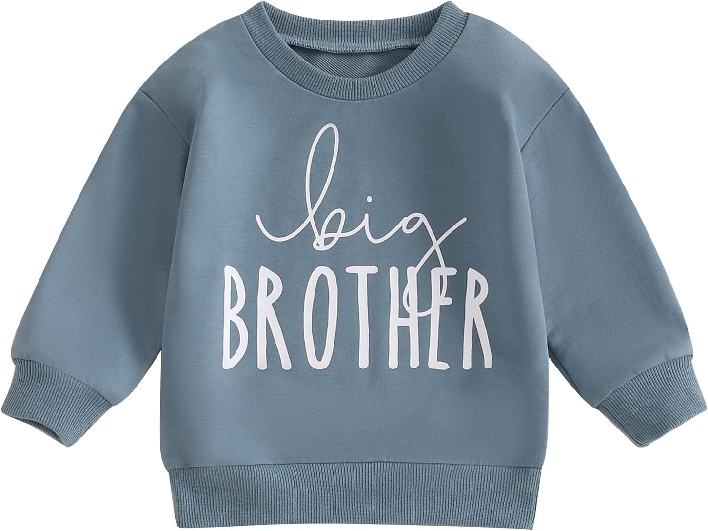 Toddler Kids Boys Sweatshirt Big Brother Letters Print Long Sleeve Pullover Casual Loose Fit Tops Spring Fall Baby Clothes