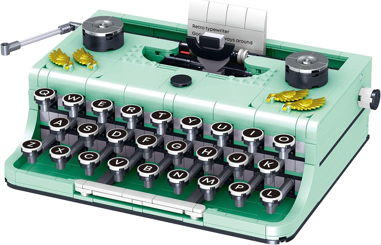 Ideas Retro Typewriter Building Set for Adults, 820PCS Classic Retro Series Typewriters Toys Model Best Nostalgic Gift