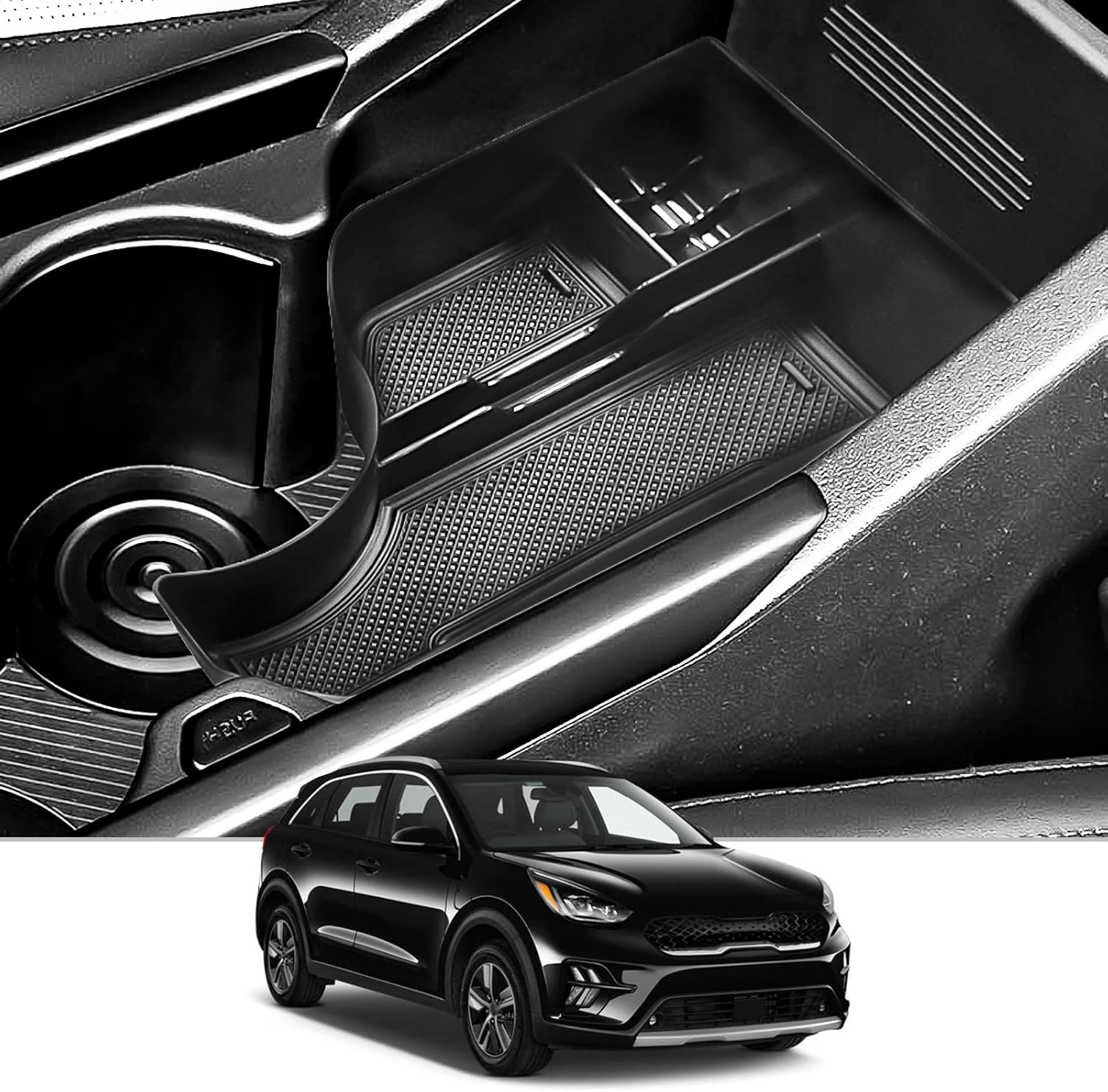 CDEFG Compatible with Kia Niro SG2 E-Niro 2022 2023 2024 EV PHEV UK Centre Console Organiser Storage Box Glove Box Storage Car Centre Console Tray Niro 2023 Accessories