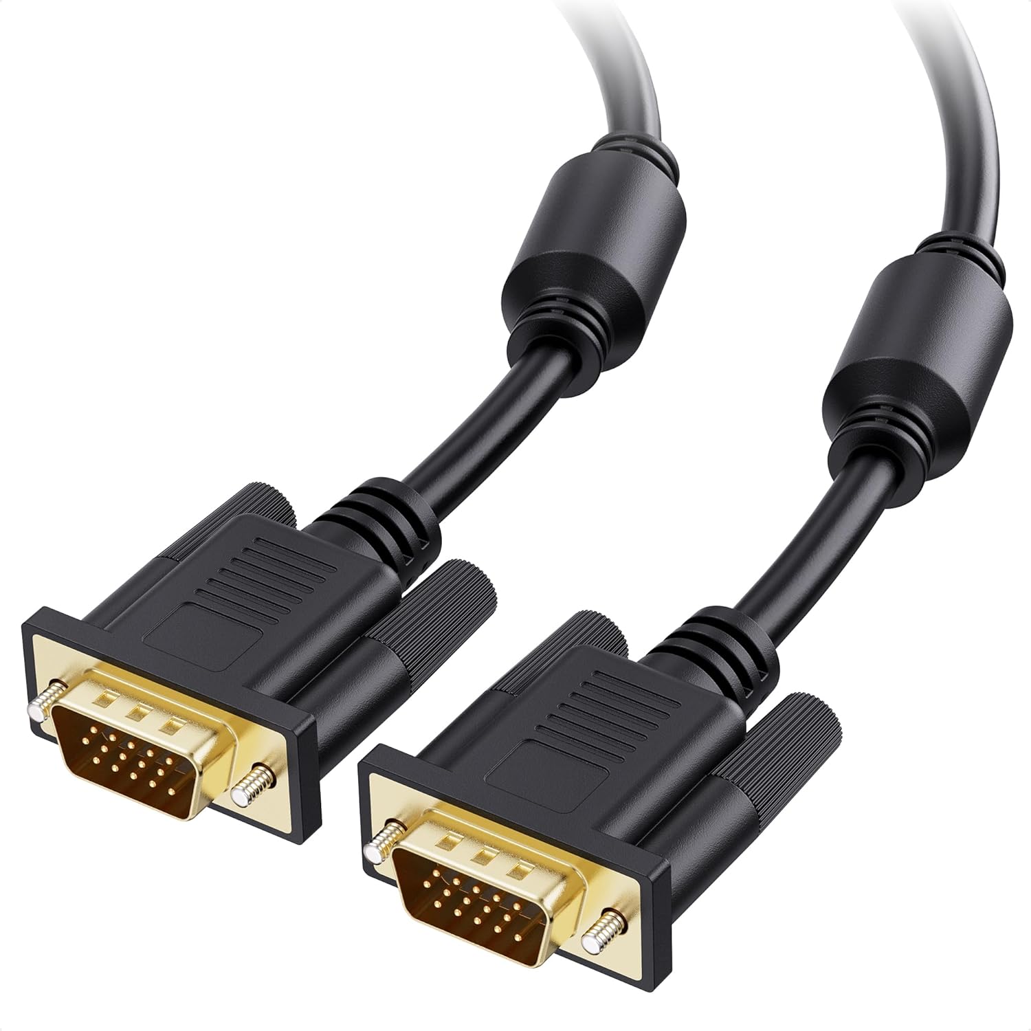 Cable Matters VGA Cable with Ferrites - 10ft, VGA Cord for Computer Monitor, Monitor Cable Male to Male