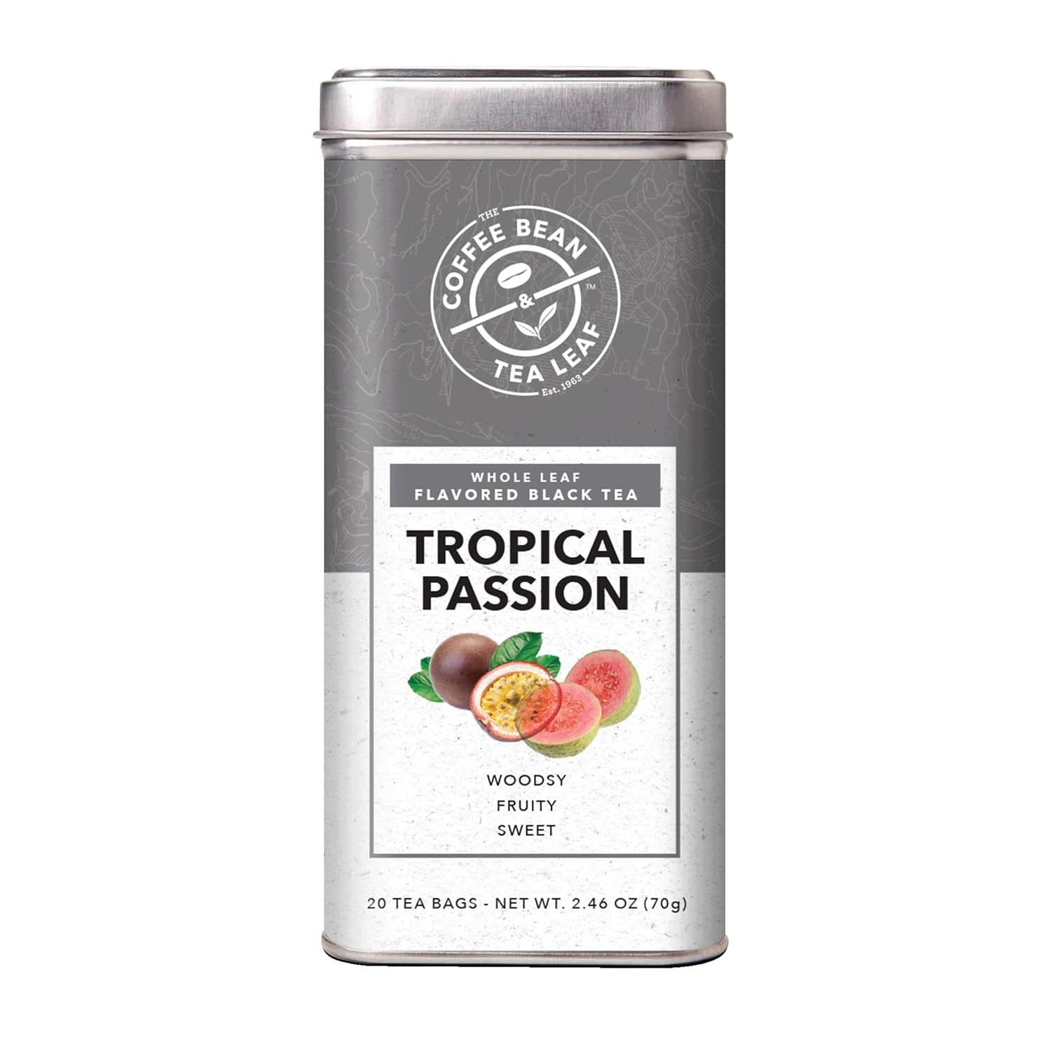 The Coffee Bean & Tea Leaf, Tea, Hand-Picked Tropical Passion, 20 Count Tin