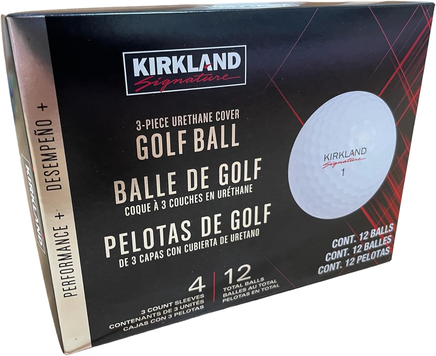 Kirkland Signature Golf Balls 3-Piece Urethane Cover, 12 Golf Balls
