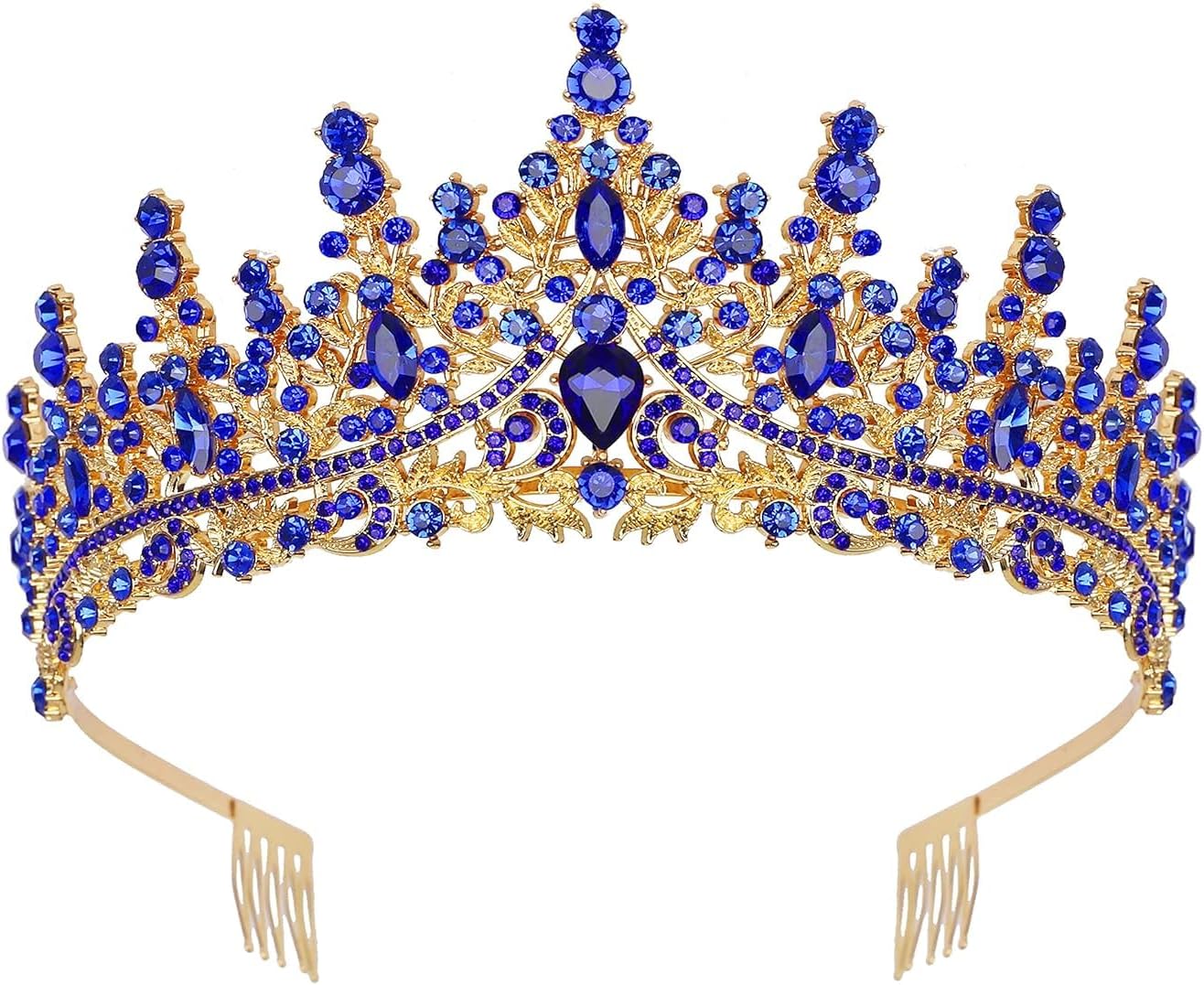 Gold Crown for Women Crystal Princess Tiaras Wedding Bridal Hair Accessories Rhinestone Queen Crowns