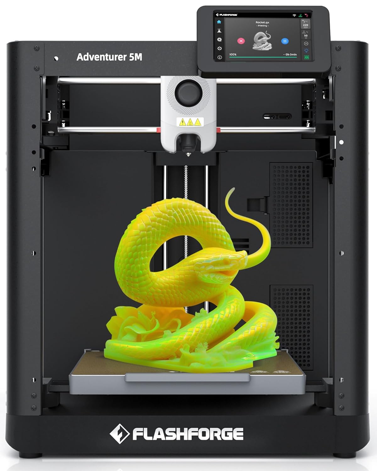 FLASHFORGE Adventurer 5M 3D Printer,600mm/s Max Speed Core XY 3D Printers with Auto Leveling,280°C Direct Extruder, 3s Detachable Nozzle, Dual-Sided PEI Platform,Dual Cooling, for Home,Kids,Beginners