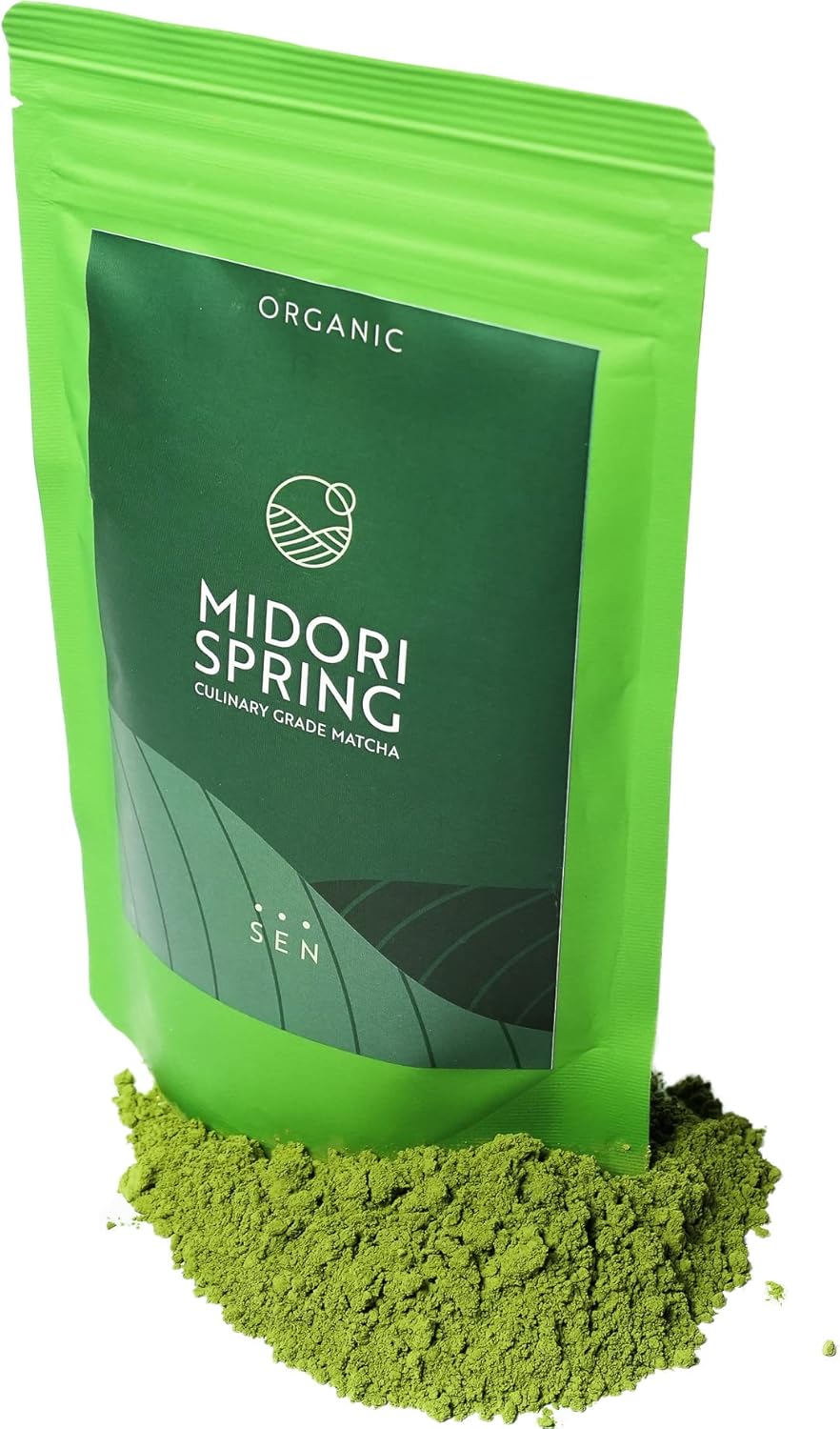 Midori Spring SEN Organic Culinary Grade Matcha - Green Tea Powder for Drinks, Cooking and Baking Organic Vegan WHOLE30 (100g)
