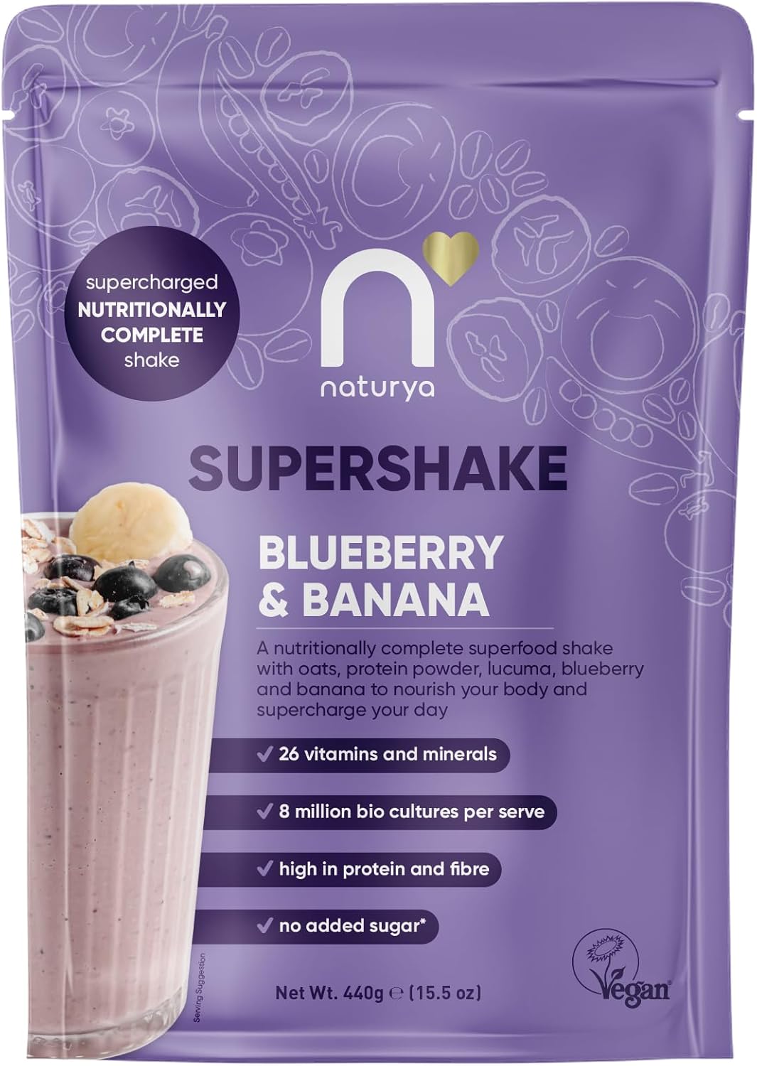 Naturya SuperShake Blueberry & Banana 440g