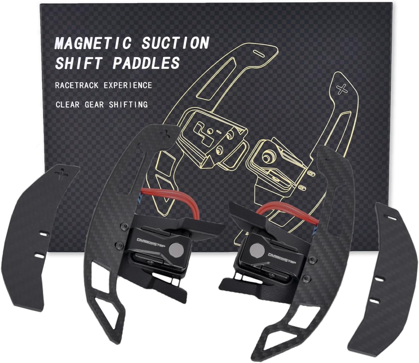 Magnetic Steering Wheel Paddle Shifter for Volkswagen Golf 7/7.5GTI/R/GTS/GTI 2014-2020, Carbon Fiber Paddle Extension Interior Decoration Accessories