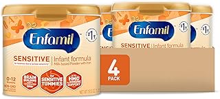 Enfamil Sensitive Baby Formula with DHA, Iron & Prebiotics to help support Brain & Immune Support. Lactose Sensitivity Infant Formula Inspired by Breast Milk, Non-GMO, Powder Can, 78 Oz