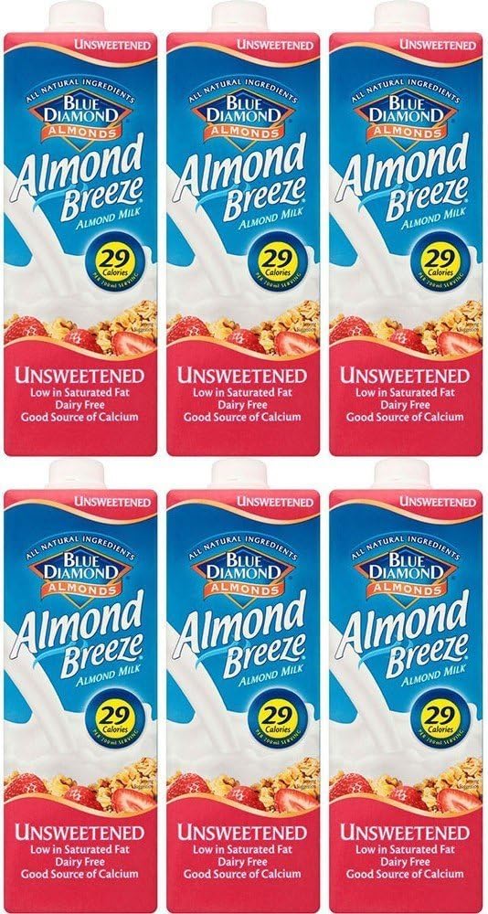 (6 Pack) - Blue Diamond - Almond Milk Unsweetened | 1000ml | 6 Pack Bundle