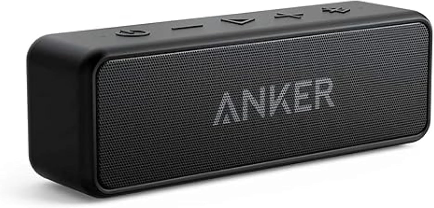 Anker Soundcore 2 Portable Bluetooth Speaker with Stereo Sound, Bluetooth 5, Bassup, IPX7 Waterproof, 24-Hour Playtime, Wireless, Speaker for Home, Outdoors, Travel