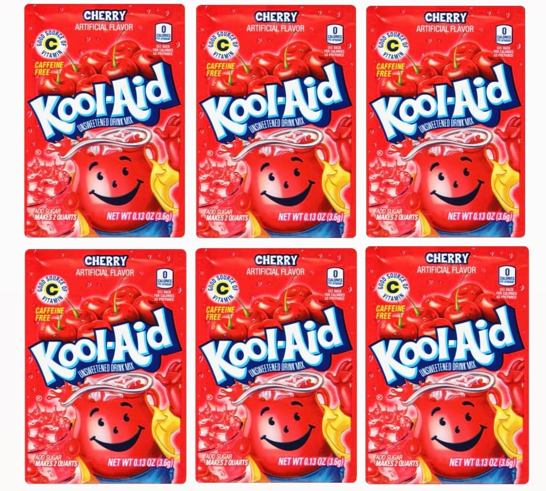 Kool Aid Cherry Flavor Drink Mix 3.6g Sachets (PACK OF 6)