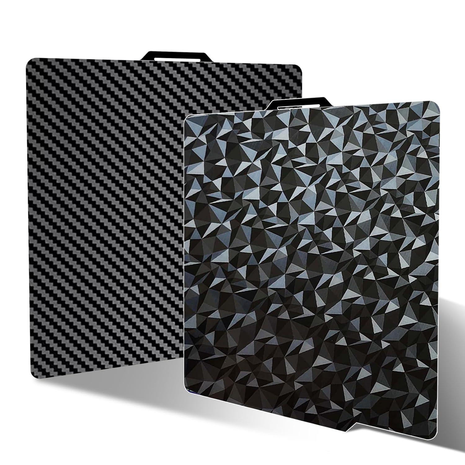 3D Printer Platform PEO PET Bambu Lab Build Plate for Bambu Lab P2S/P1S/P1P/A1/X1C/X1/X1E,257x257mm Diamond +Carbon Fiber Spring Steel Plate Sheet Flexible 3D Printing Bed Plate