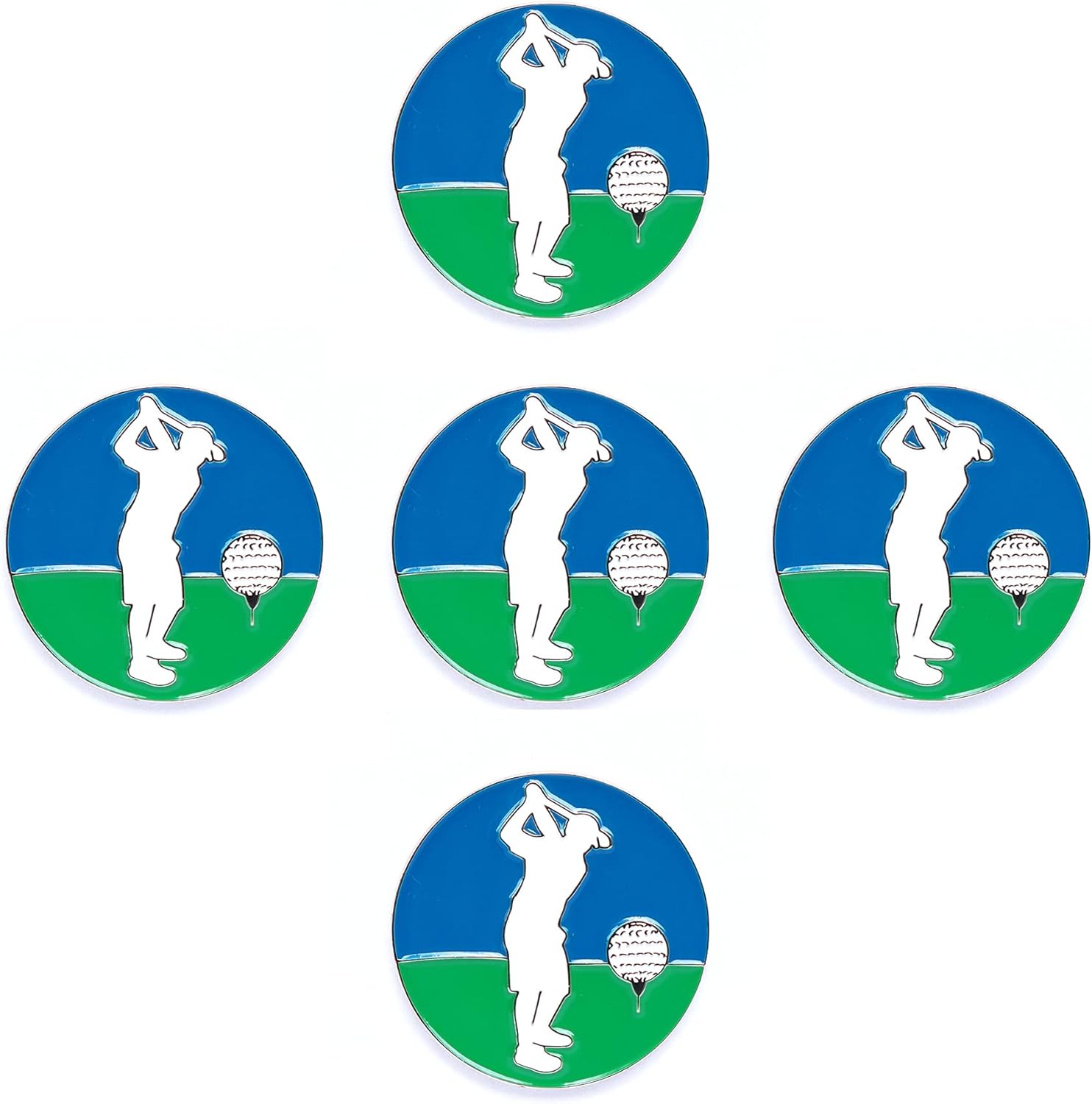 Eshan Golf Ball Markers 5 10 Pack Cute Funny Novelty Golf Markers Golf Bag Accessories Gifts Ball Position Marking Disc for Men Weman Golfers