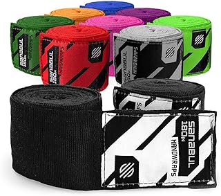 Sanabul Elastic 180 inch Boxing Handwraps for Boxing Gloves Muay Thai MMA Boxing Hand Wraps