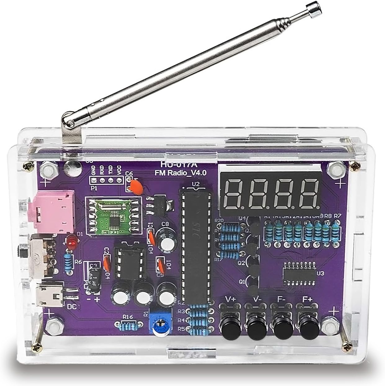 FM Radio Kit Soldering Practice Kit, DIY Electronic Project Kit FM 87-108MHz with 2 Power Modes EK1989, Teaching Kit