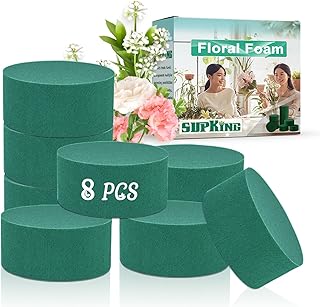 8 Pcs Floral Foam Blocks 3.2" Round Green Wet Dry Flower Foam Florist Plant Foam for Fresh Artificial Flower Arrangements