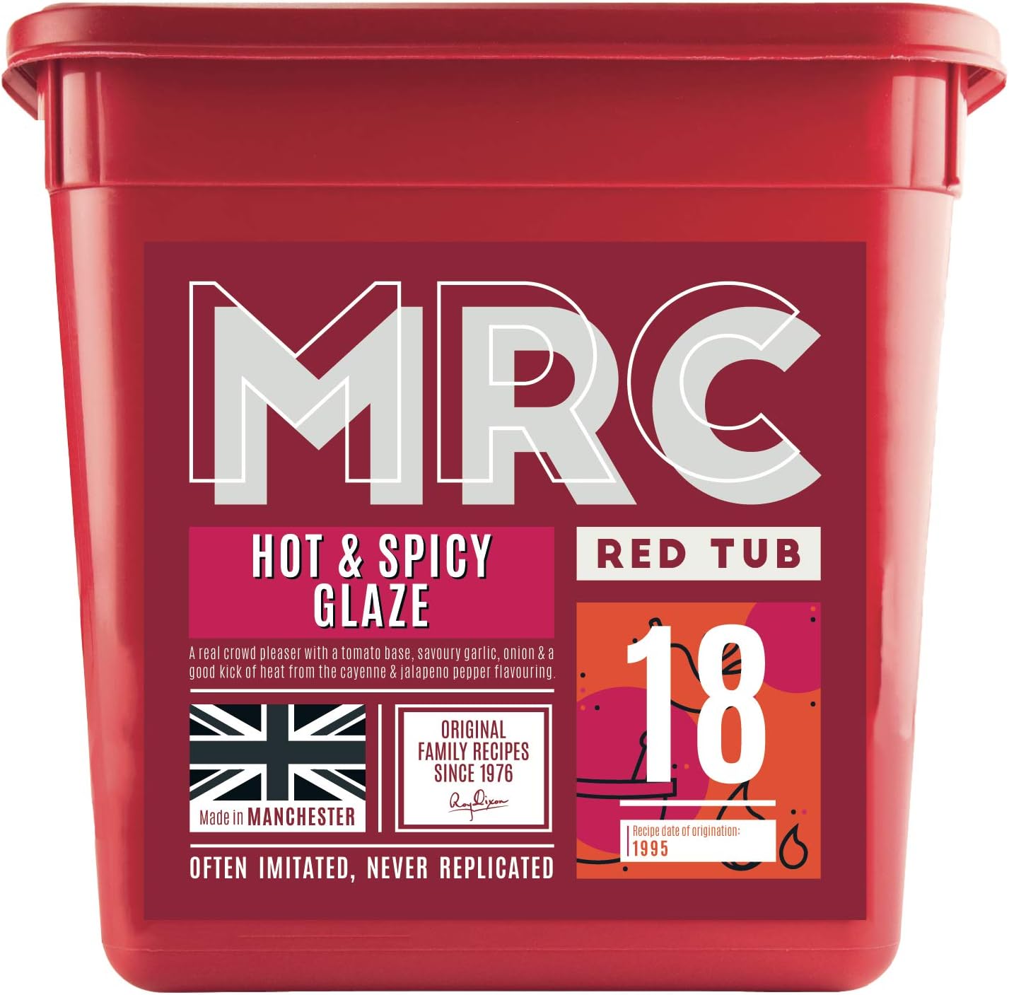 MRC Hot & Spicy Glaze 2.5kg – Cayenne & Jalapeno Chilli Mix Seasoning for Meat Marinades – Delicious Beef & Chicken Seasoning Mix