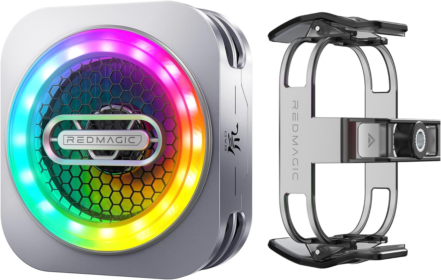 Nubia 6 Pro Magnetic Cell Phone Cooler for Gaming, 30W Game Cooler Radiator Fan with Clip, Graphene Heatsink Cooling Mobile Phone Cooling Fan for Tablet, iPad, Mobile Gaming, Live Streaming